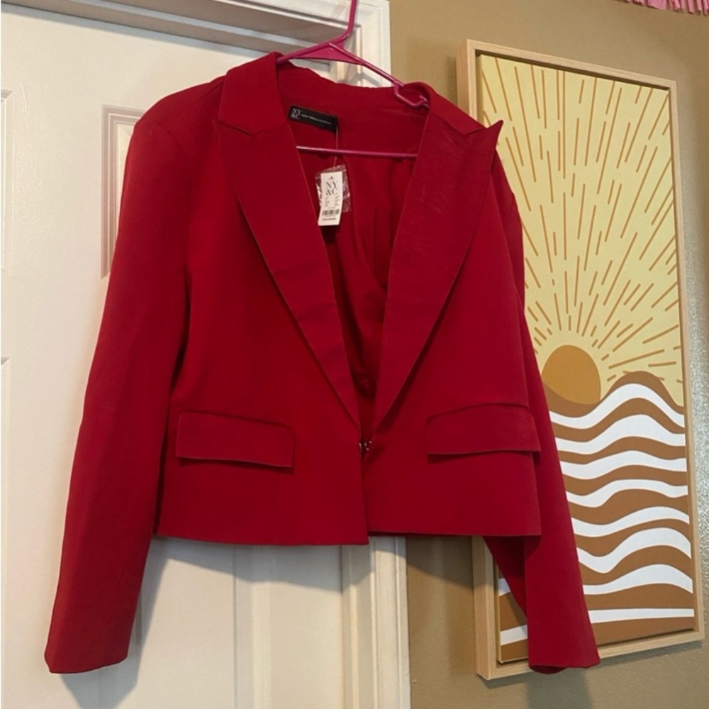 new york and company red blazer